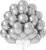 25 Silver Chrome Party Balloons by Flyloons