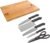 5-Piece Knife Set with Board and Scissor – ASTIKAYA Steel