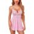 Baby Pink Babydoll Bikini Set for Women in Large Size