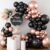 Black and Rose Gold Balloons for Celebrations – 25pcs