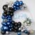 Black Blue Silver Chrome Balloons 25pcs for Stylish Decor