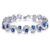 Blue Crystal Silver Bracelet for Women by Shining Diva