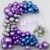 Blue Silver Purple Chrome Balloons Decor Set – 25pcs Flyloons