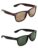 Brown and Green Lens Sunglasses Combo with UV Protection