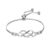 Crystal Infinity Bracelet: Shining Diva Adjustable Charm