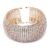Elegant Rose Gold and Silver Crystal Cuff Bracelet