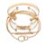 Elegant Set of 5 Gold Crystal Bangles for Women and Girls