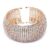 Elegant Shining Diva Crystal Cuff Bracelet in Rose Gold and Silver