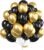 Gold and Black Party Balloons: 25pcs for Stylish Decor