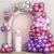 Pink Purple Silver Party Balloons Set – 50pcs by Flyloons