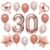 Rose Gold 30th Birthday Balloon and Decor Set for a Party