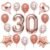 Rose Gold 30th Birthday Balloon and Decor Set for a Party