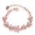 Rose Gold Pink Flower Crystal Charm Bracelet – Stylish Bracelet for Women
