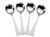 Set of 4 Stainless Steel Serving Spoons – 21cm Silver Finish
