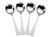 Set of 4 Stainless Steel Serving Spoons – 21cm Silver Finish