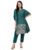 Teal Blue Kaftan Kurta Set for Women by FIORRA